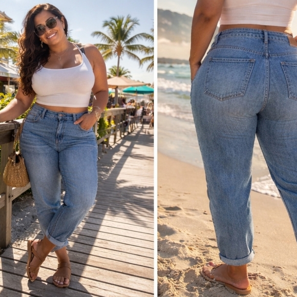 Madewell Slouchy Boyfriend High Waisted Jeans Plus Size 37 New - Picture 4 of 10